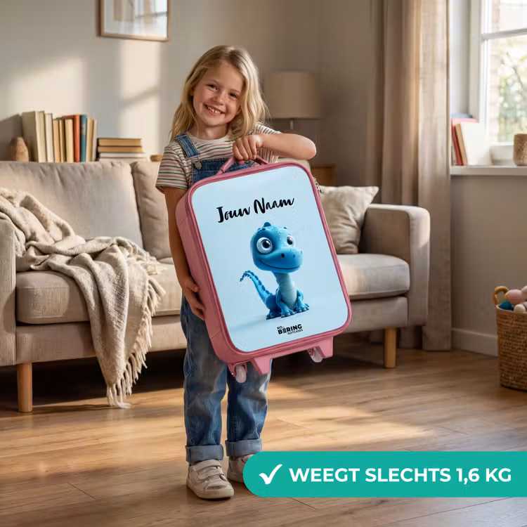 Kinderkoffer met naam - Roze - Blije Bronto — 2