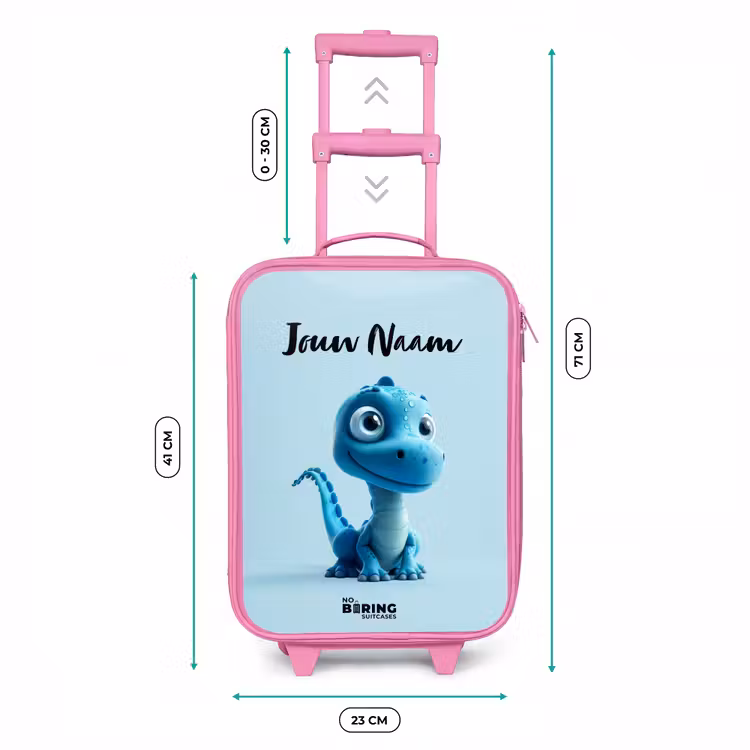 Kinderkoffer met naam - Roze - Blije Bronto — 5