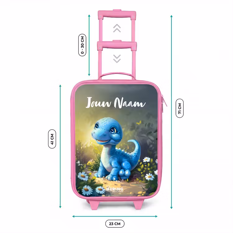 Kinderkoffer met naam - Roze - Branco Brontosaurus — 5