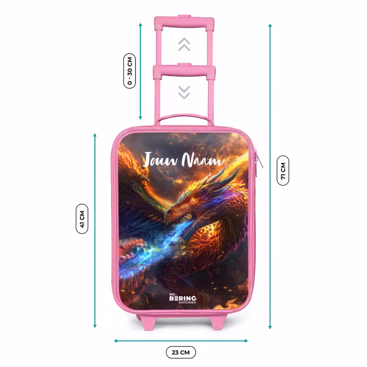 Kinderkoffer met naam - Roze - Chroma krijger — 5
