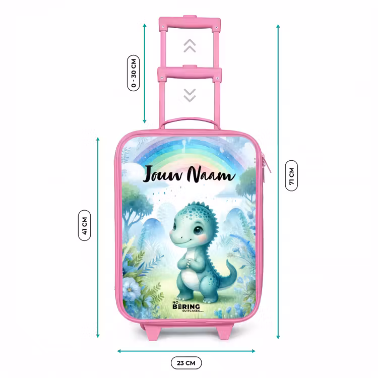 Kinderkoffer met naam - Roze - Daantje Dino — 5