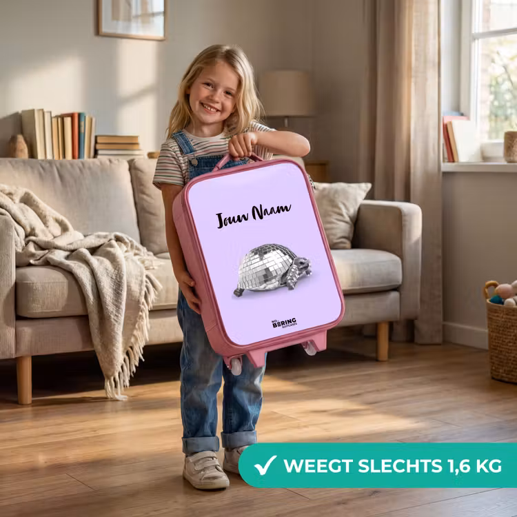 Kinderkoffer met naam - Roze - Disco Dirk — 2
