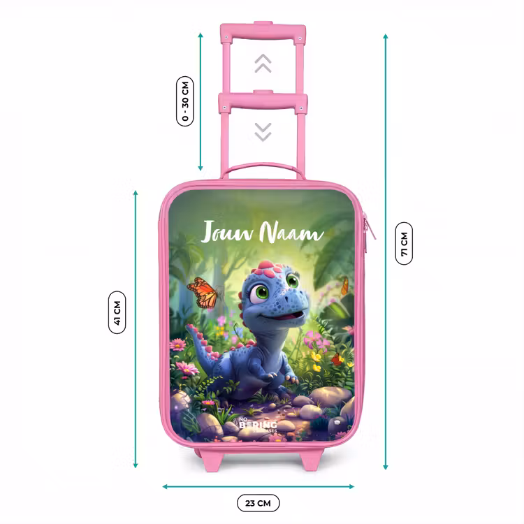 Kinderkoffer met naam - Roze - Donny Dino — 5