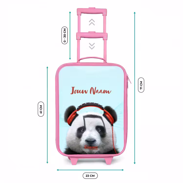 Kinderkoffer met naam - Roze - Kees de Panda — 5