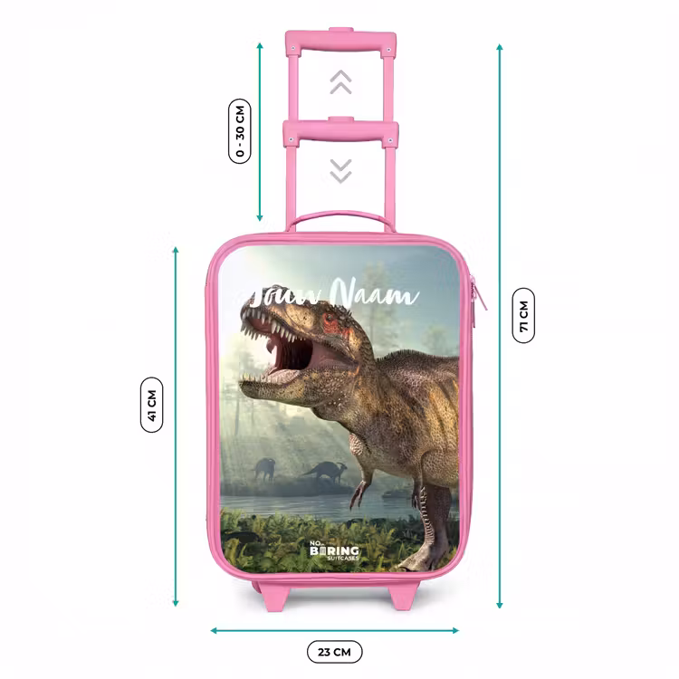 Kinderkoffer met naam - Roze - Thijs Tyrannosaurus — 5