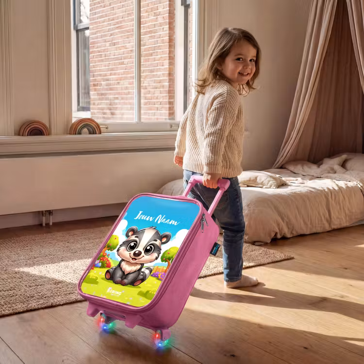 Kinderkoffer met naam - Roze - Willy Wipstaart — 3