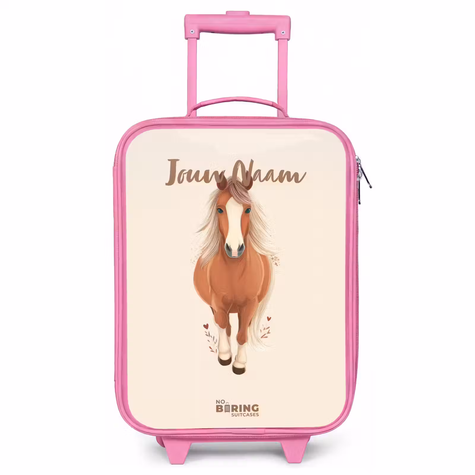 Kinderkoffer - Roze - Bruin paard in gallop — 1