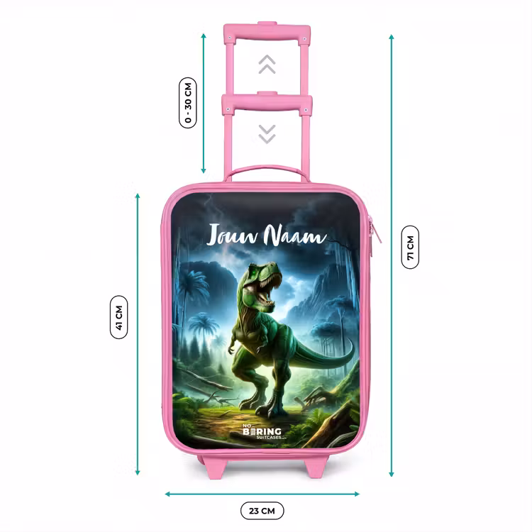 Kinderkoffer met naam - Roze - Junglosaurus — 5