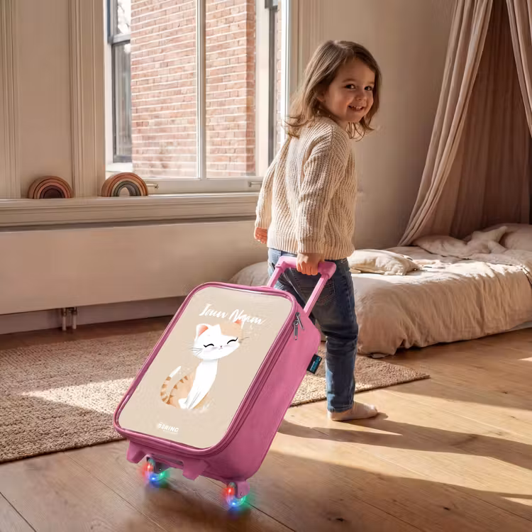 Kinderkoffer - Roze - Kitten in de kleuren beige en wit — 3