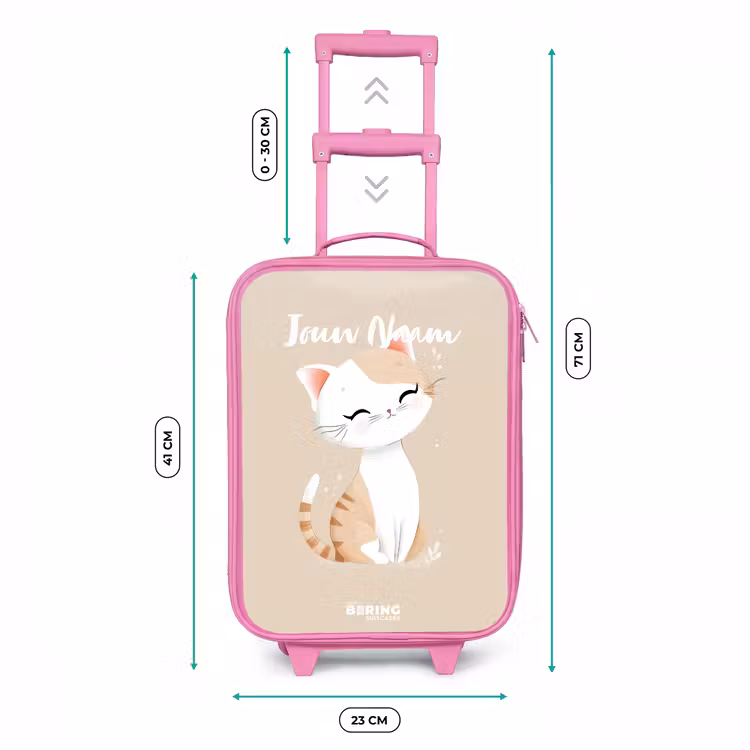 Kinderkoffer - Roze - Kitten in de kleuren beige en wit — 5