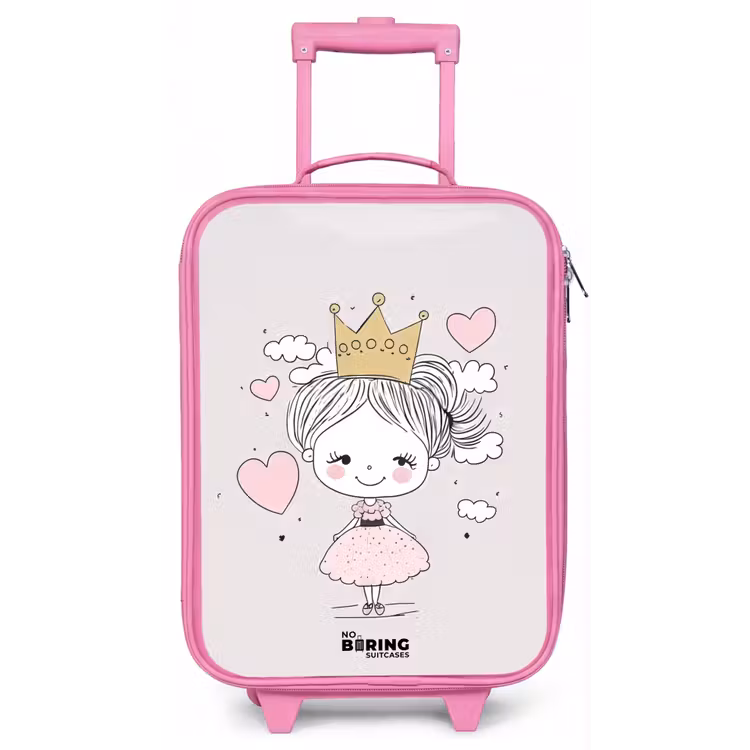 Kinderkoffer - Roze - Kleine prinses met hartjes — 1