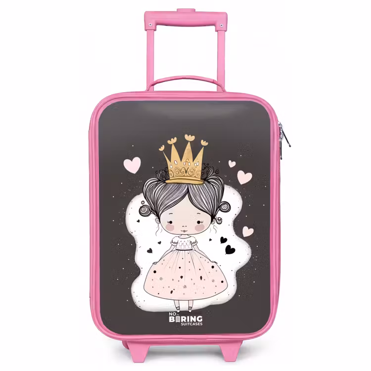 Kinderkoffer - Roze - Kleine prinses op zwarte achtergrond — 1