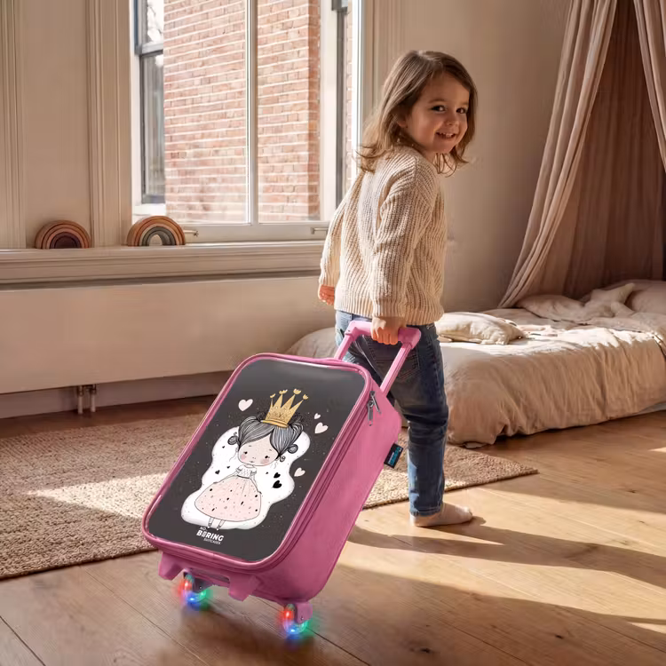 Kinderkoffer - Roze - Kleine prinses op zwarte achtergrond — 3