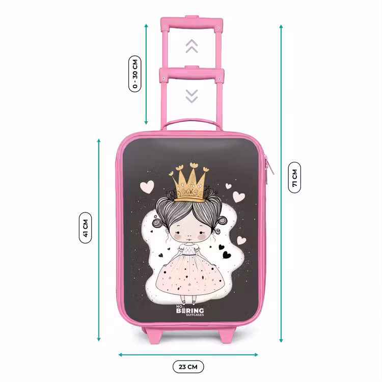 Kinderkoffer - Roze - Kleine prinses op zwarte achtergrond — 5