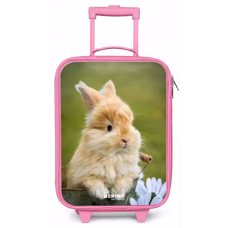 Kinderkoffer - Roze - Konijn in bloempot — 1