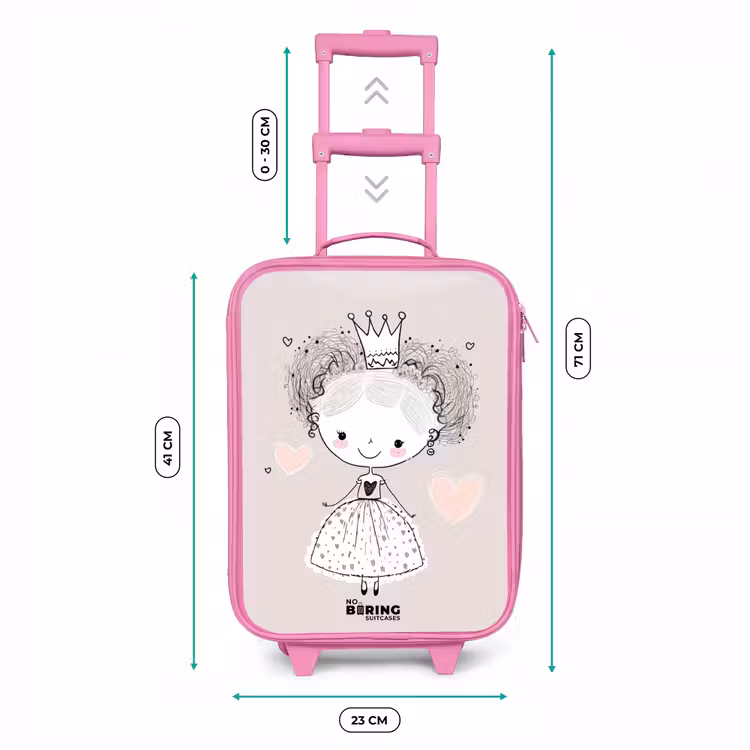 Kinderkoffer - Roze - Prinses met krulletjes — 5
