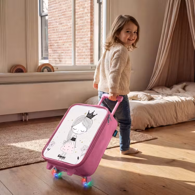 Kinderkoffer - Roze - Prinses met zwart jurkje — 3