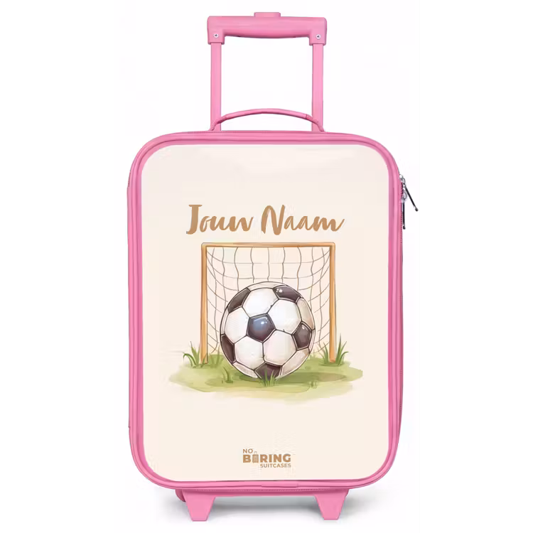 Kinderkoffer - Roze - Voetbal in een goal — 1