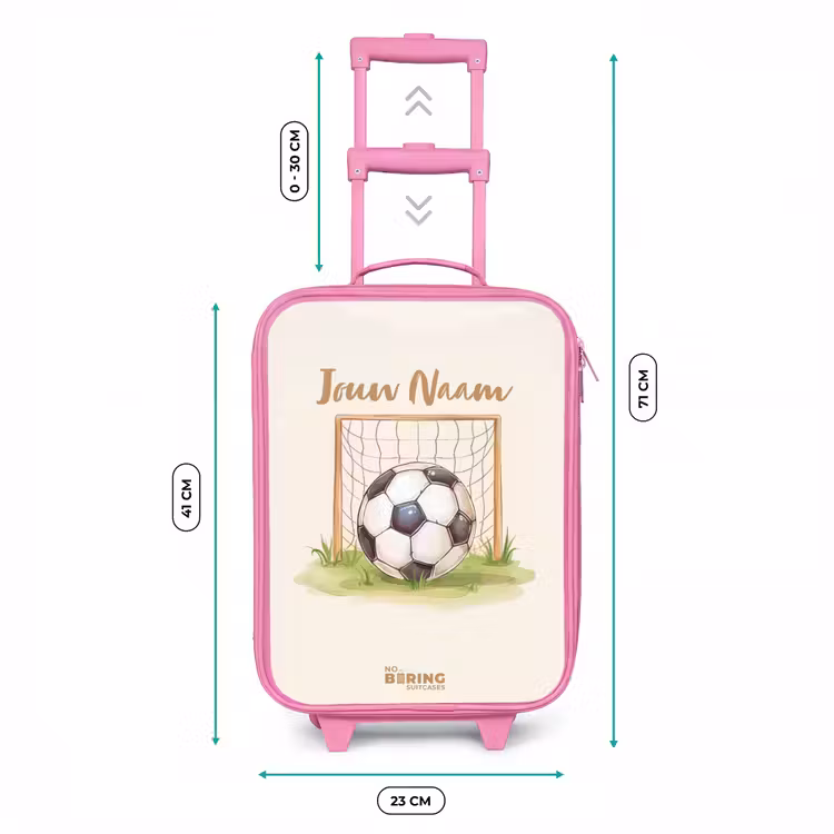 Kinderkoffer - Roze - Voetbal in een goal — 5