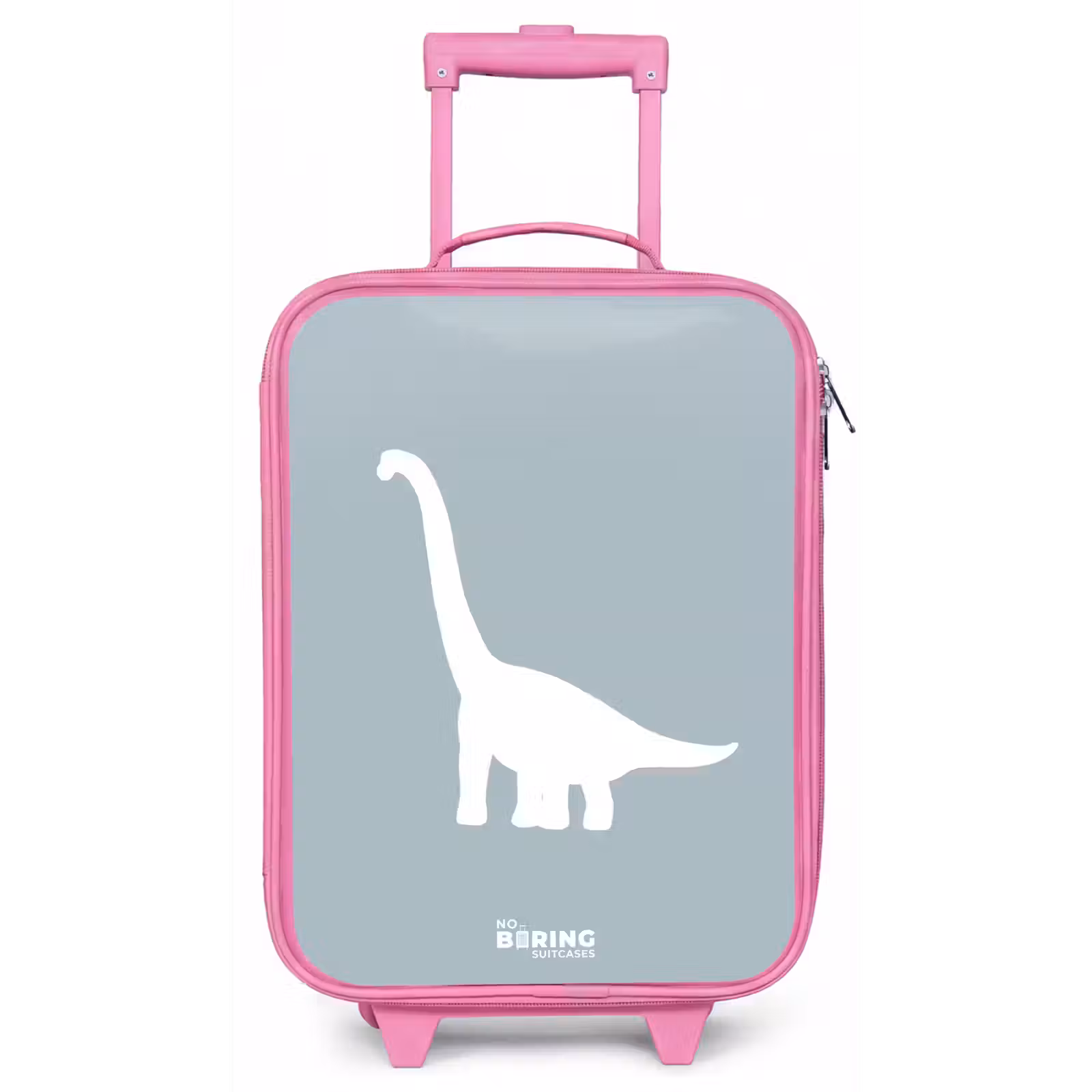 Kinderkoffer - Roze - Blauw met Brachiosaurus dino — 1