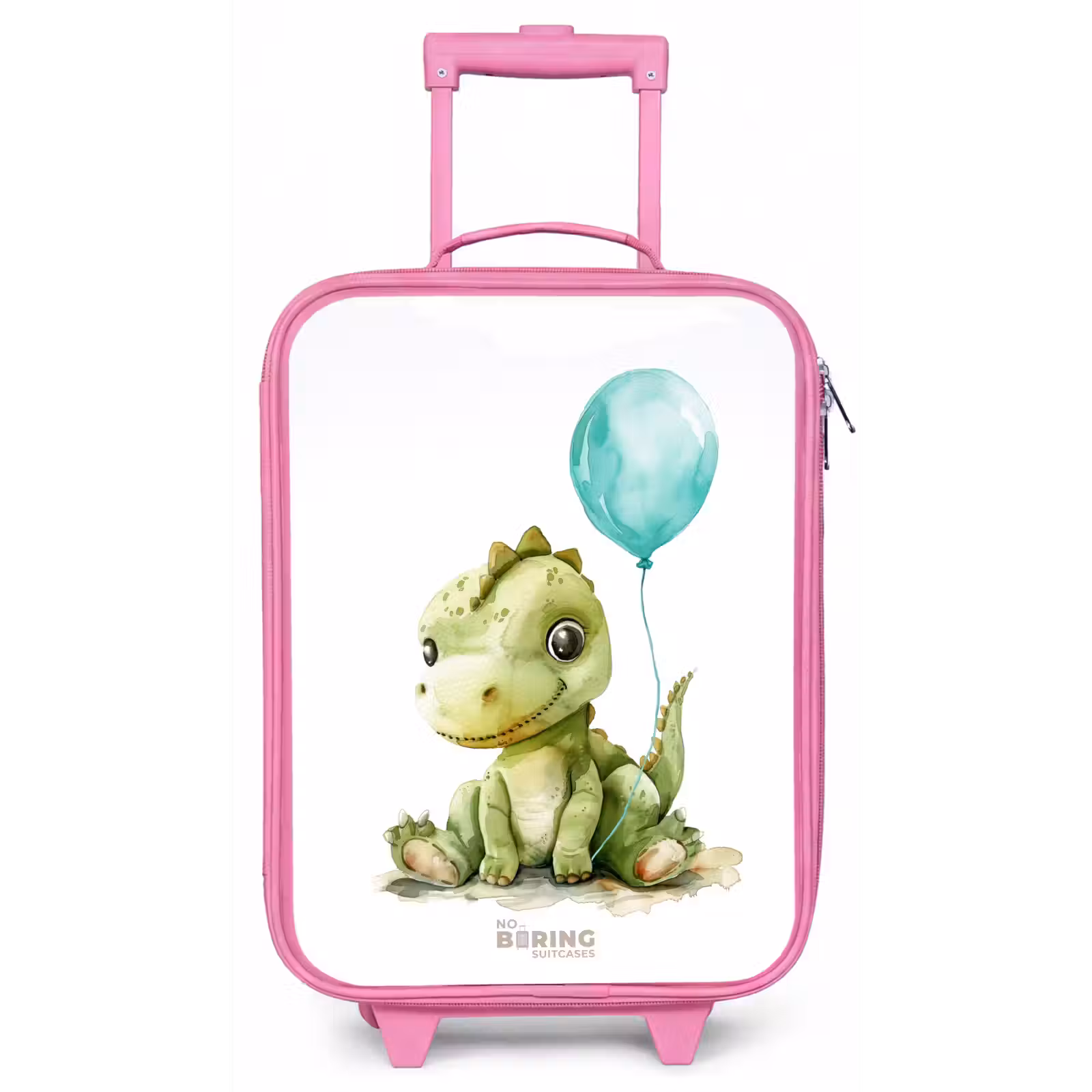 Kinderkoffer - Roze - Dino met blauwe ballon — 1