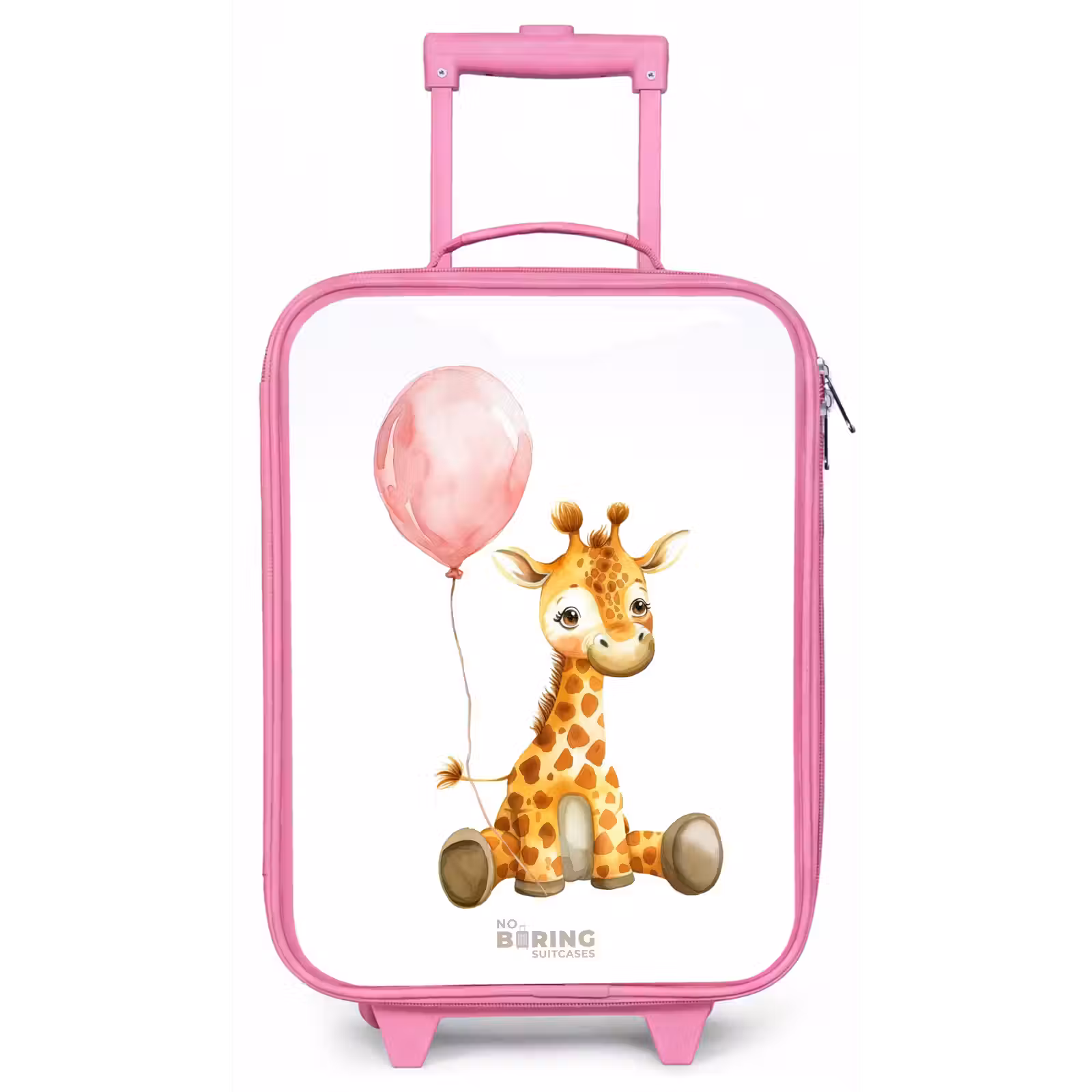 Kinderkoffer - Roze - Giraffe met roze ballon — 1