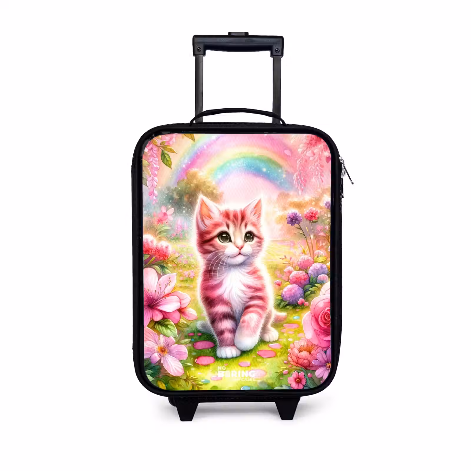 Kinderkoffer - Kitten met regenboog en bloemen — 1