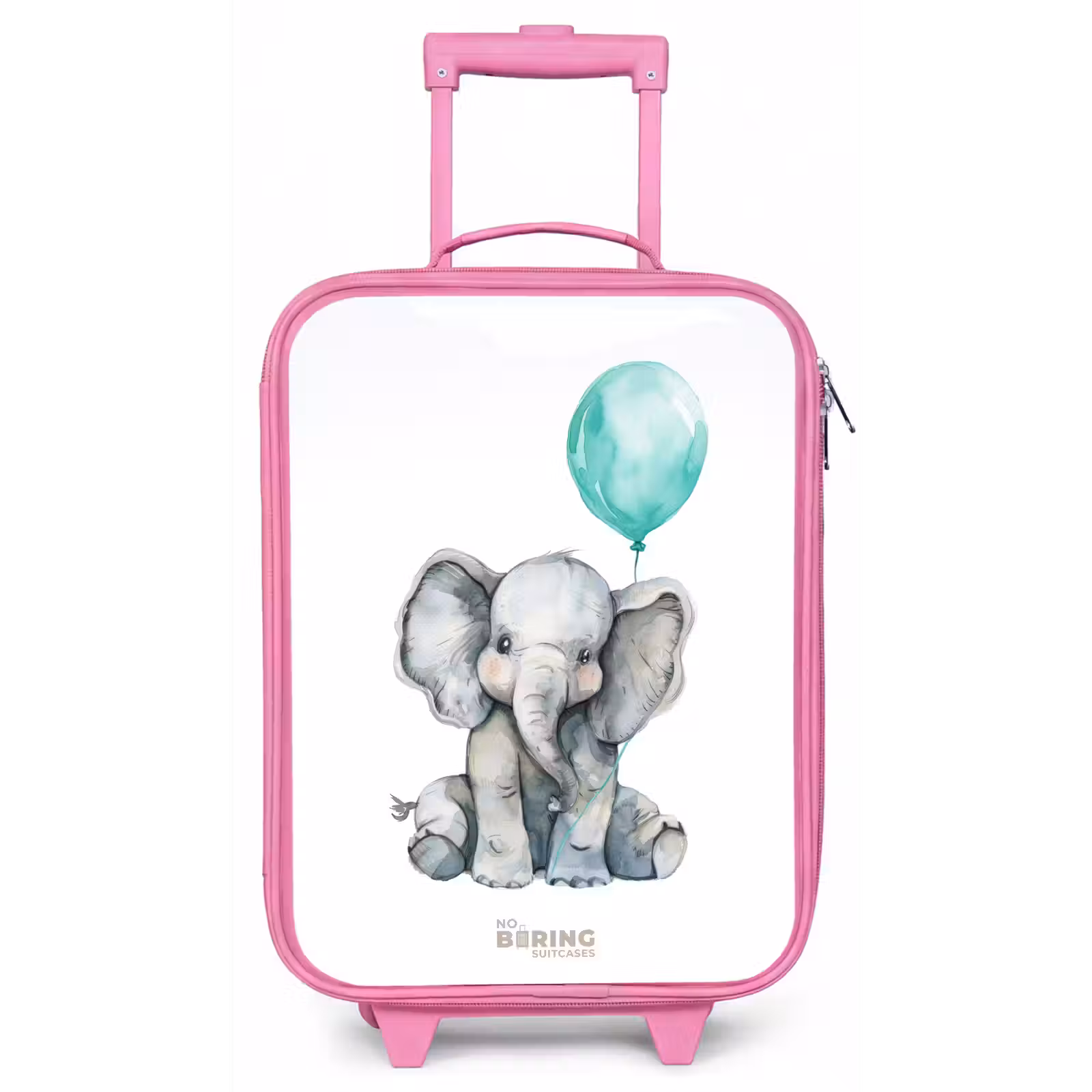 Kinderkoffer - Roze - Olifant met blauwe ballon — 1