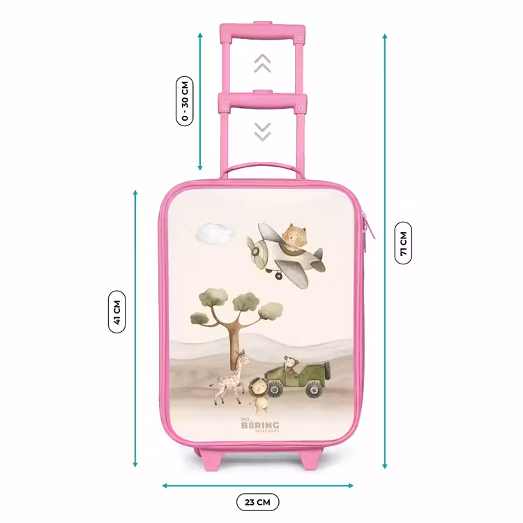 Kinderkoffer - Roze - Dieren op safari — 5