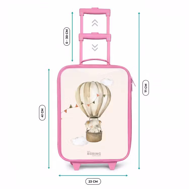 Kinderkoffer - Roze - Olifant in een luchtballon — 5