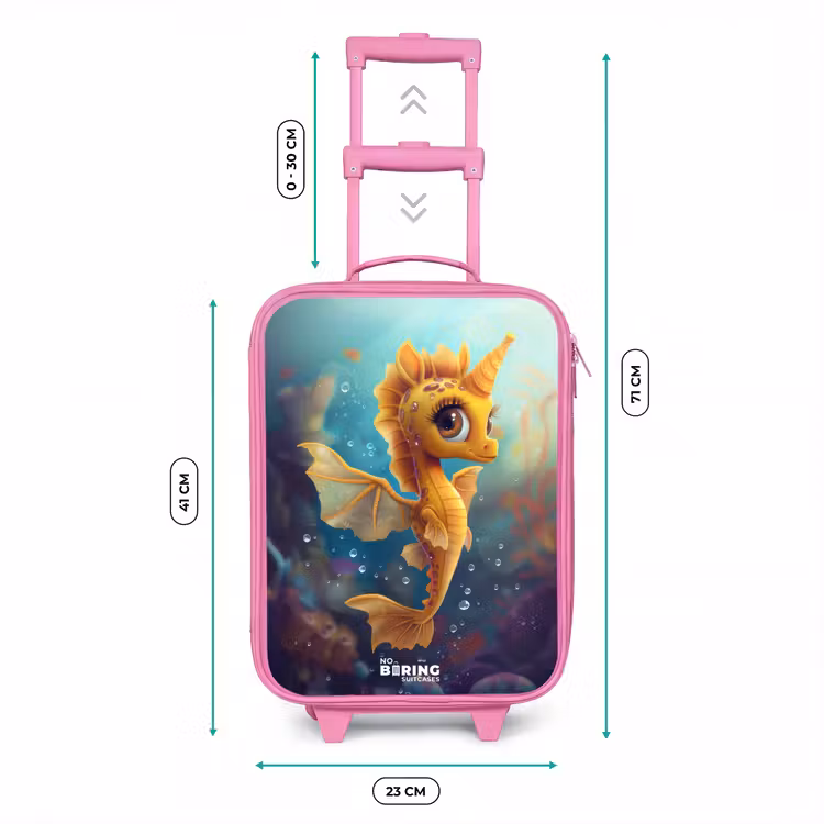Kinderkoffer - Roze - Oranje zeepaardje in het water — 5