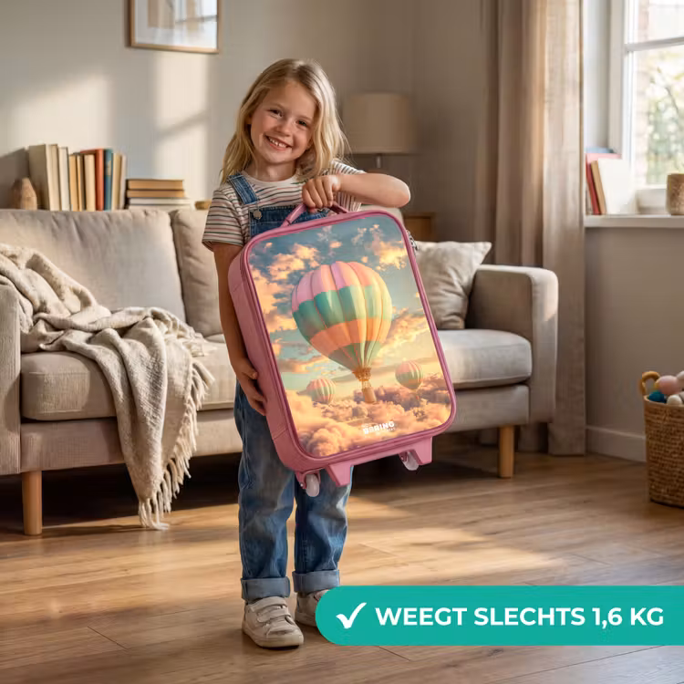Kinderkoffer - Roze - Pastel skyliner — 2