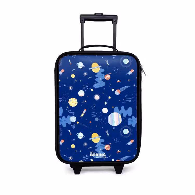 Kinderkoffer - Patroon van planeten op een donkere achtergrond — 1