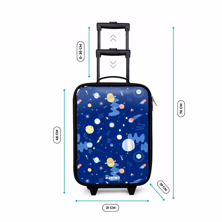 Kinderkoffer - Patroon van planeten op een donkere achtergrond — 6