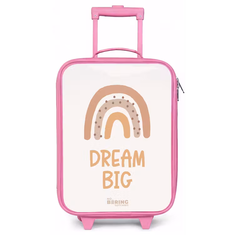 Kinderkoffer - Roze - Regenboog met de quote 'Dream Big' — 1