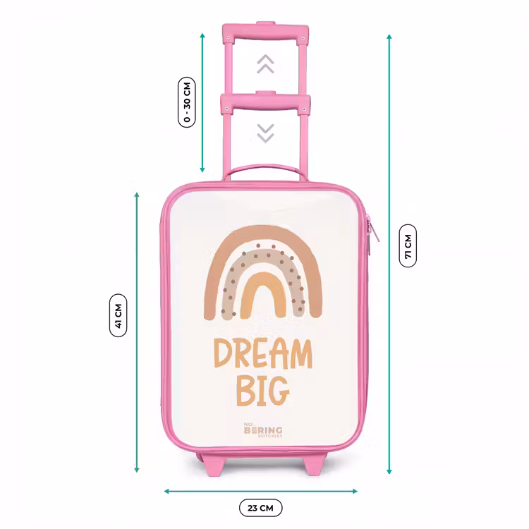 Kinderkoffer - Roze - Regenboog met de quote 'Dream Big' — 5