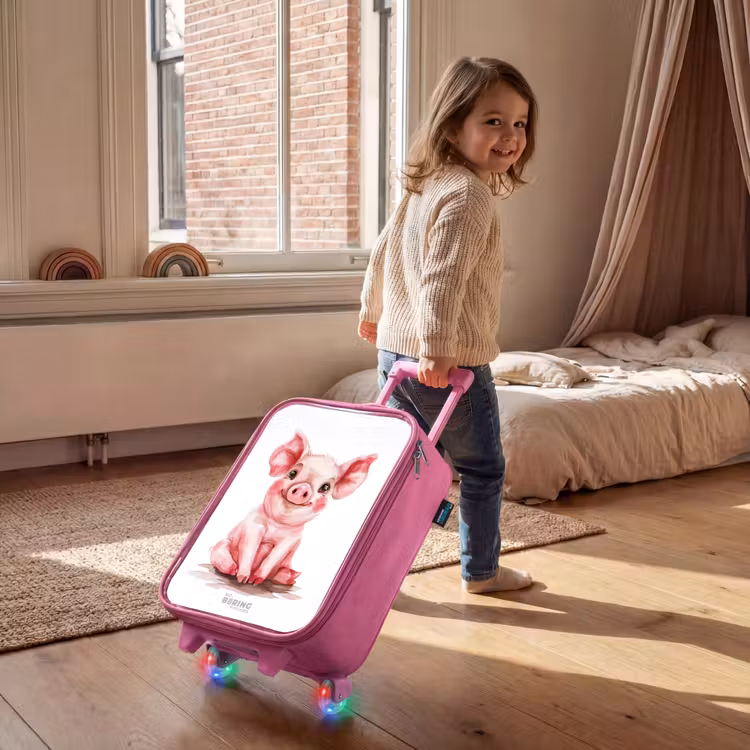 Kinderkoffer - Roze - Roze baby varken — 3