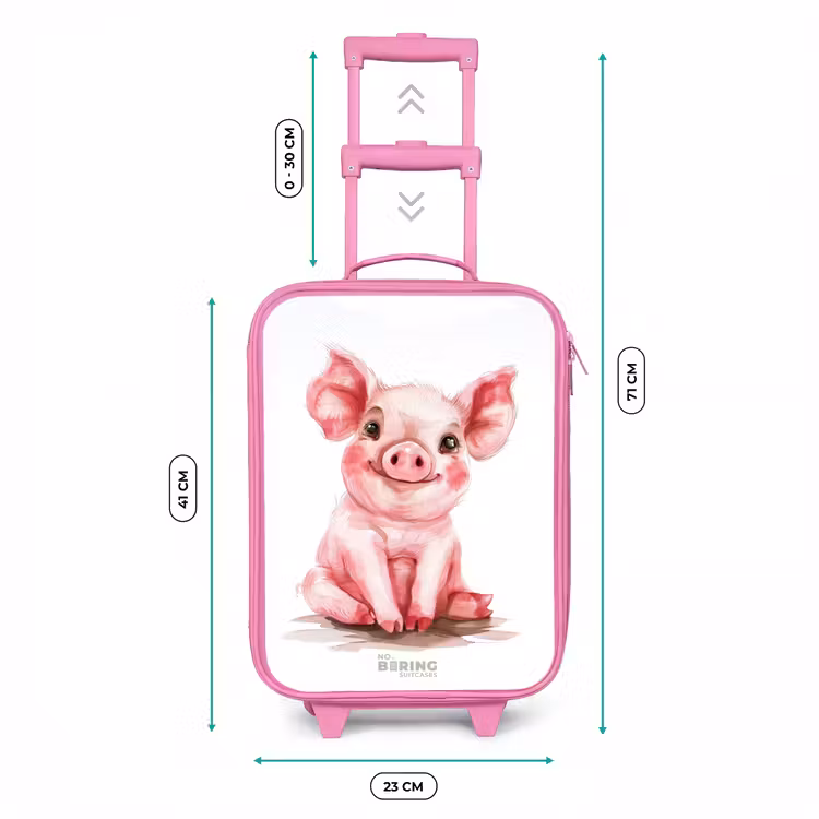 Kinderkoffer - Roze - Roze baby varken — 5