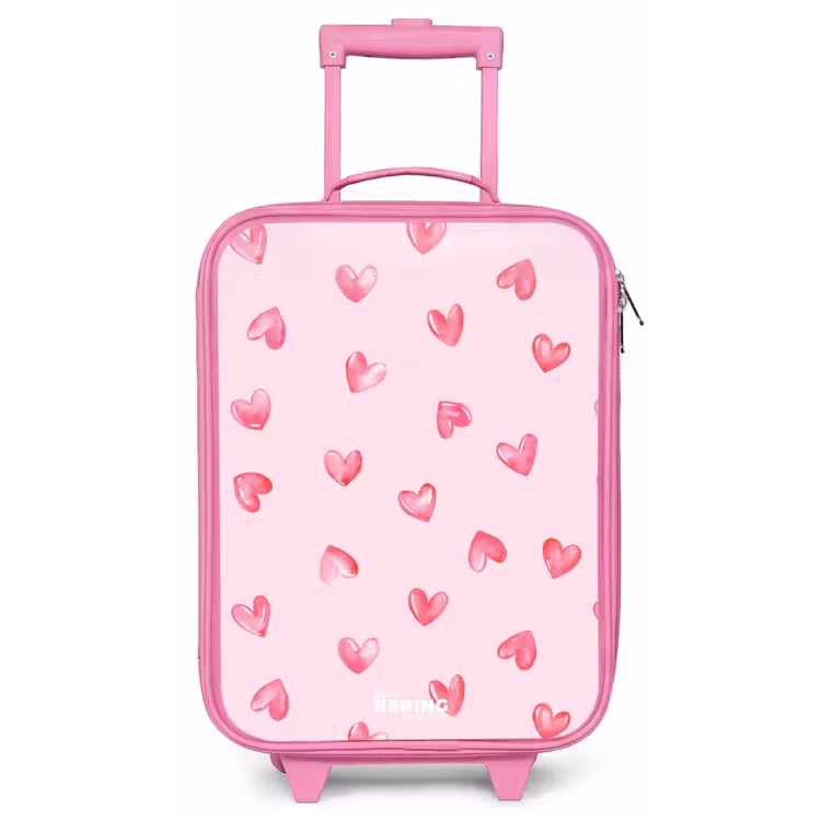 Kinderkoffer - Roze - Roze hartjes — 1