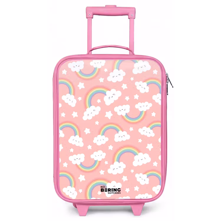 Kinderkoffer - Roze - Roze met regenboog patroon — 1