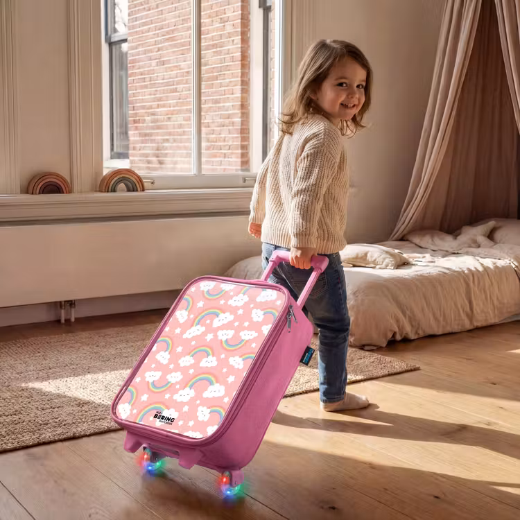 Kinderkoffer - Roze - Roze met regenboog patroon — 3