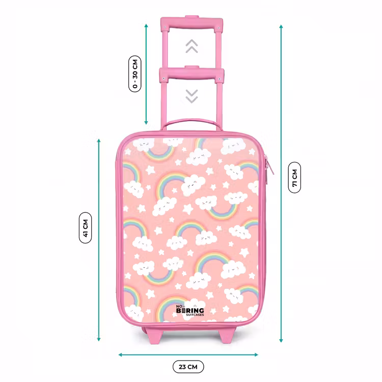 Kinderkoffer - Roze - Roze met regenboog patroon — 5