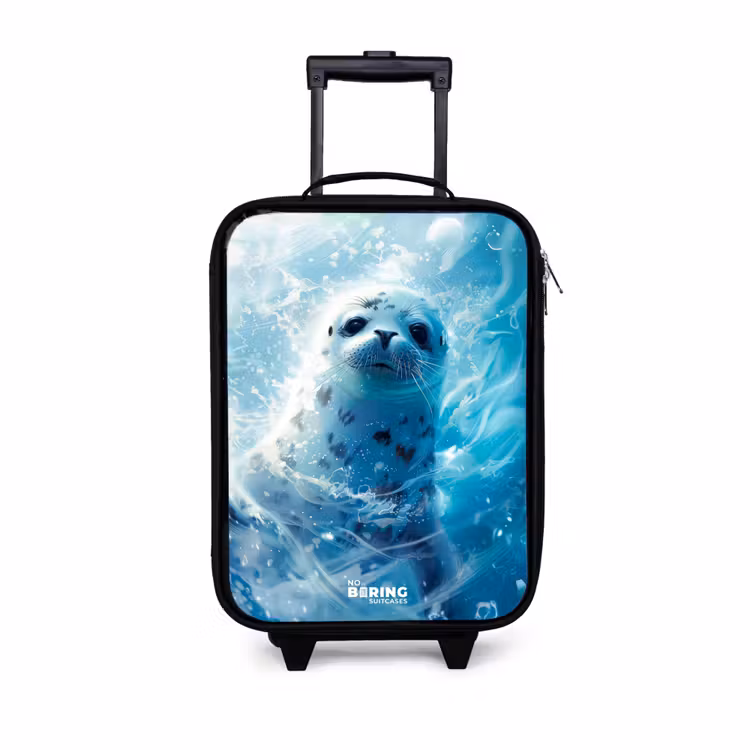 Kinderkoffer - Zeehondenpup in helderblauw water — 1