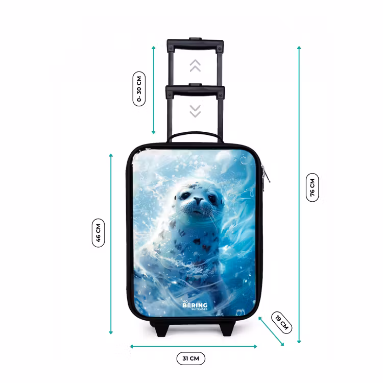 Kinderkoffer - Zeehondenpup in helderblauw water — 6