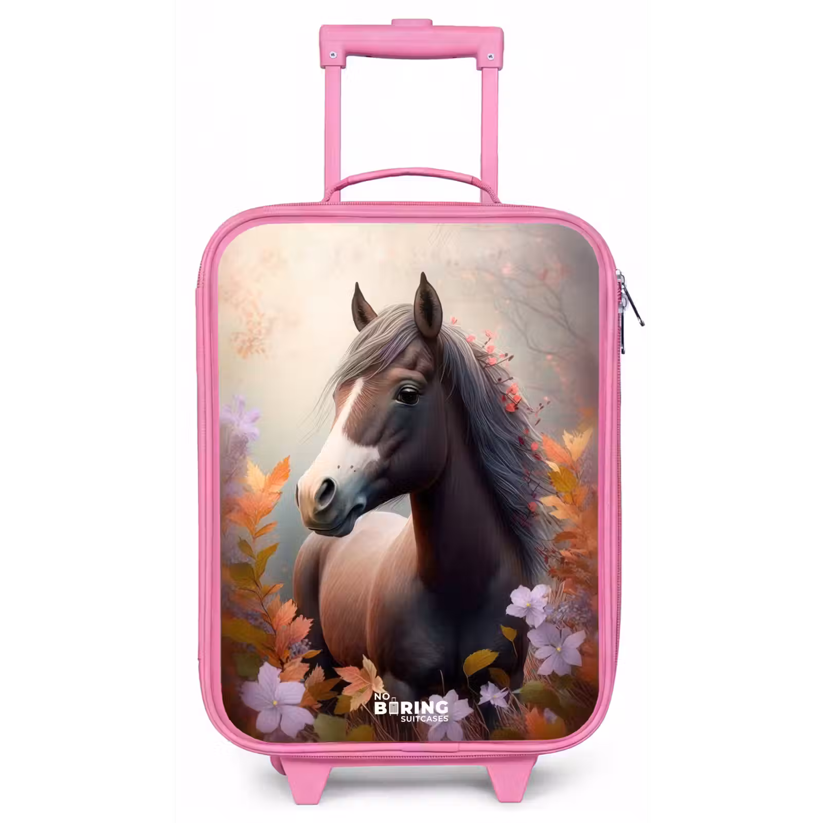 Kinderkoffer - Roze - Bruin paard in de herfst — 1