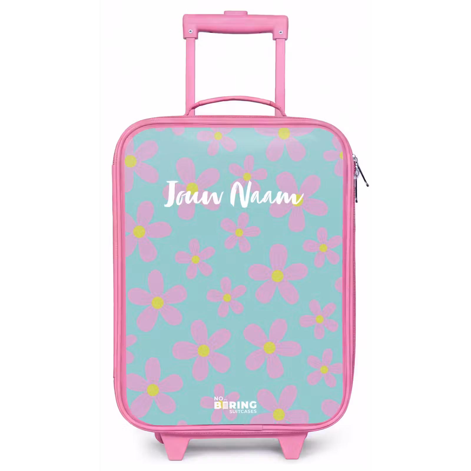 Kinderkoffer - Roze - Madeliefjesmania mint — 1