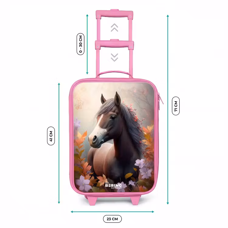 Kinderkoffer - Roze - Bruin paard in de herfst — 5