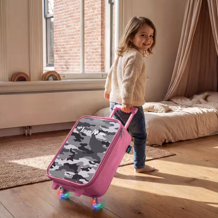 Kinderkoffer - Roze - Camogrijs — 3