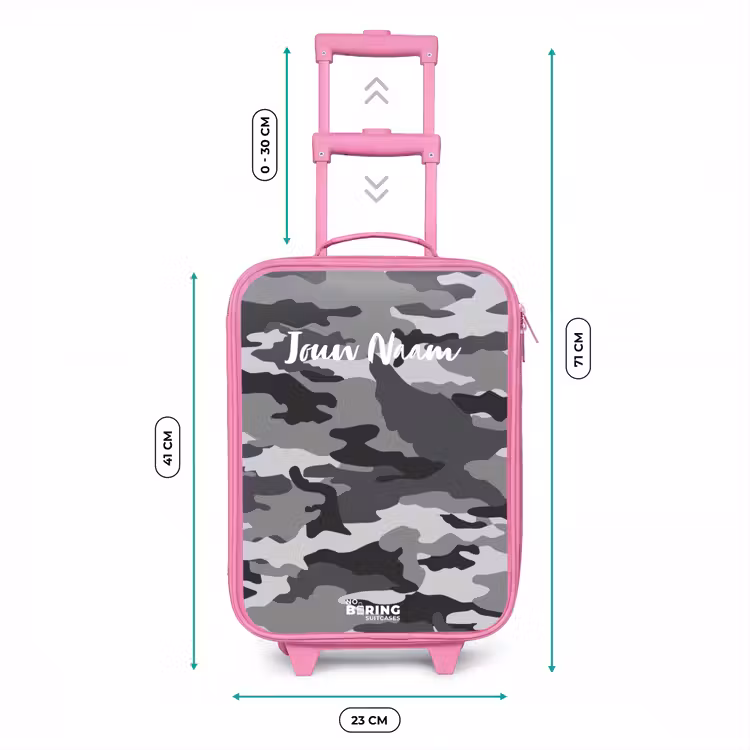 Kinderkoffer - Roze - Camogrijs — 5
