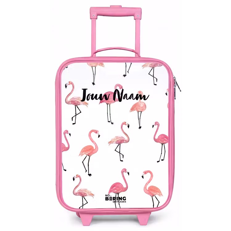 Kinderkoffer - Roze - Flamingo feestje — 1